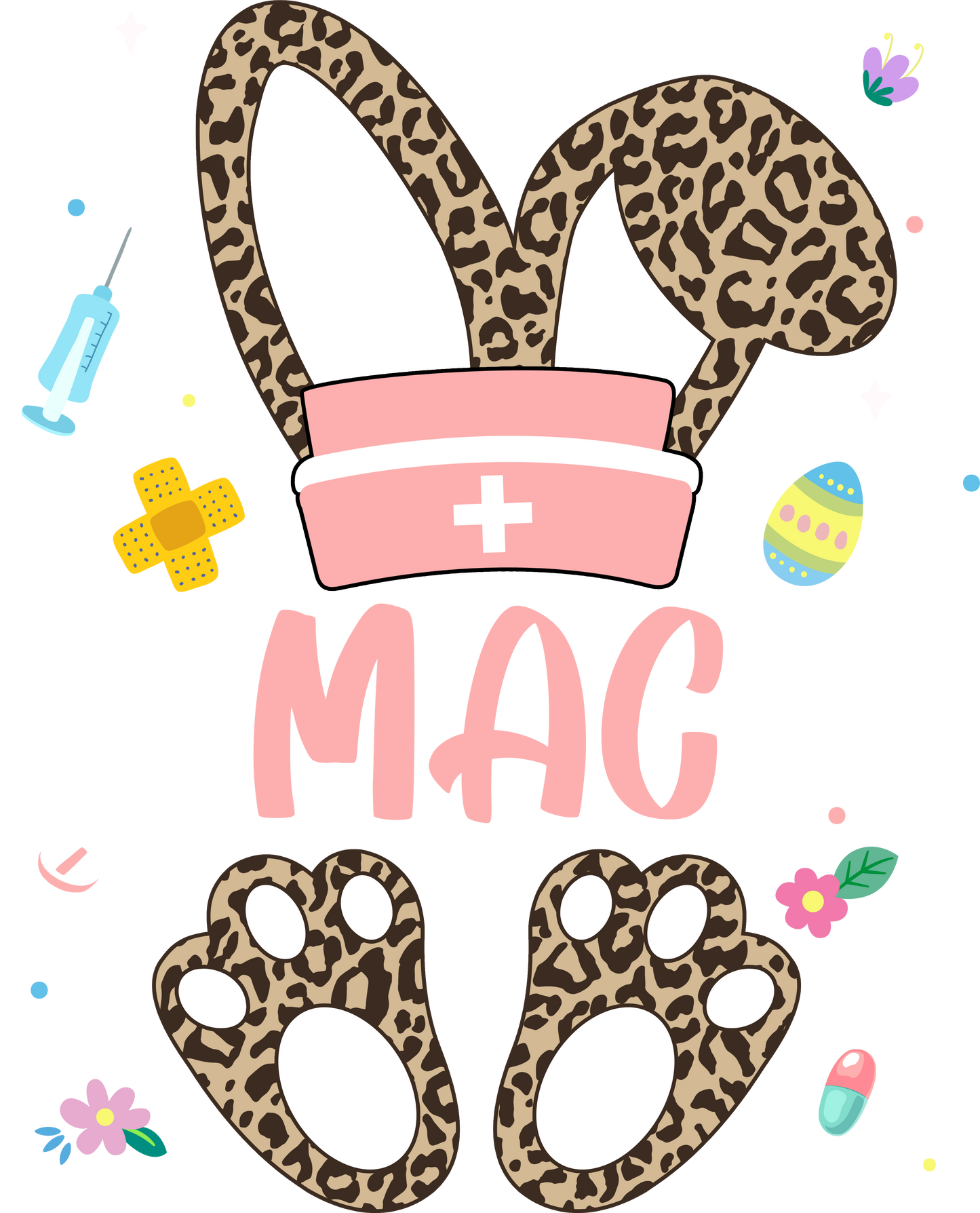 Leopard print Nursing Easter Bunny