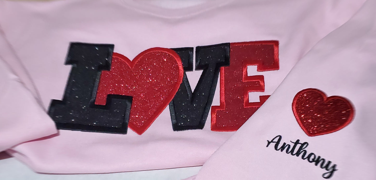 Love Embroidered Sweatshirt
