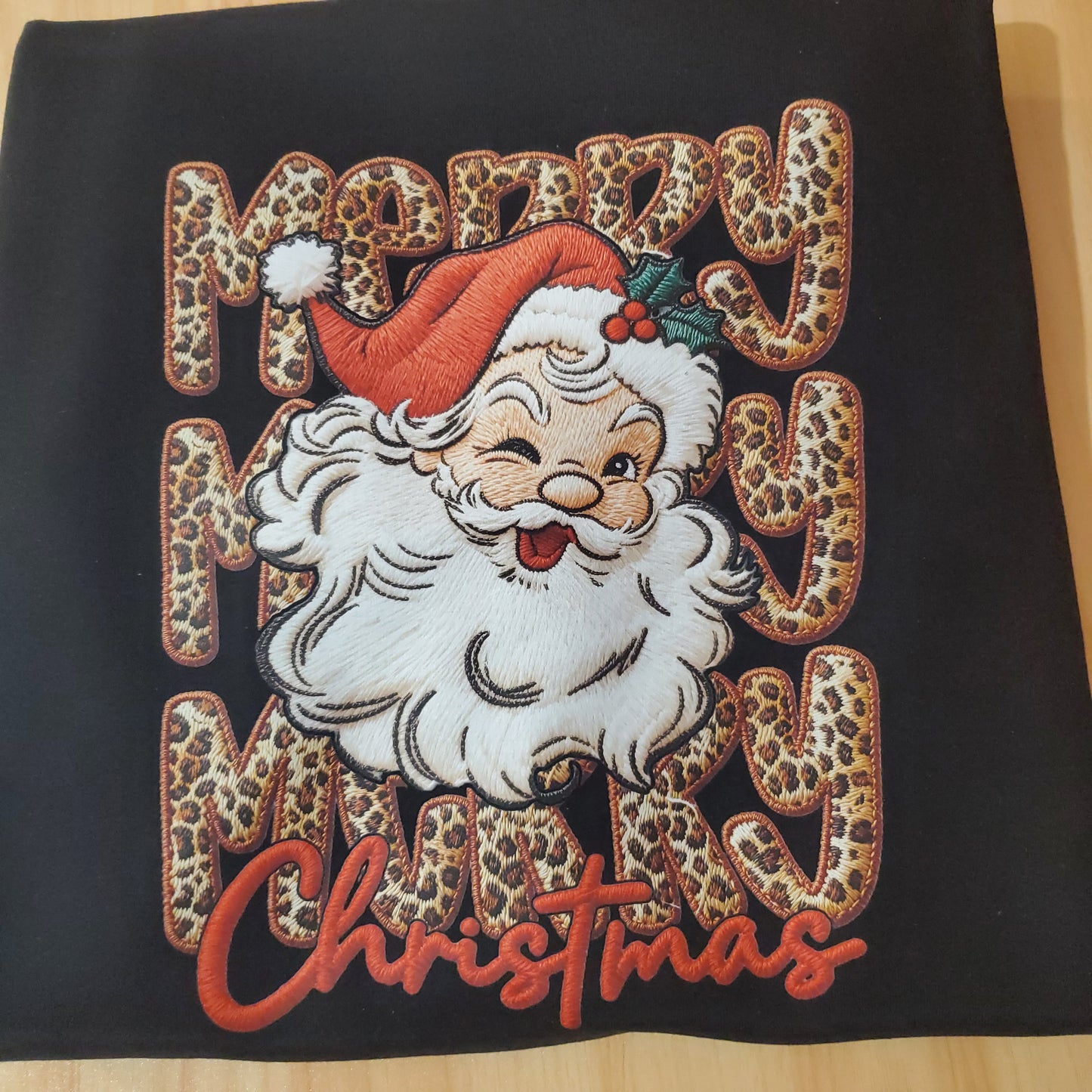 LEOPARD MERRY CHRISTMAS SANTA