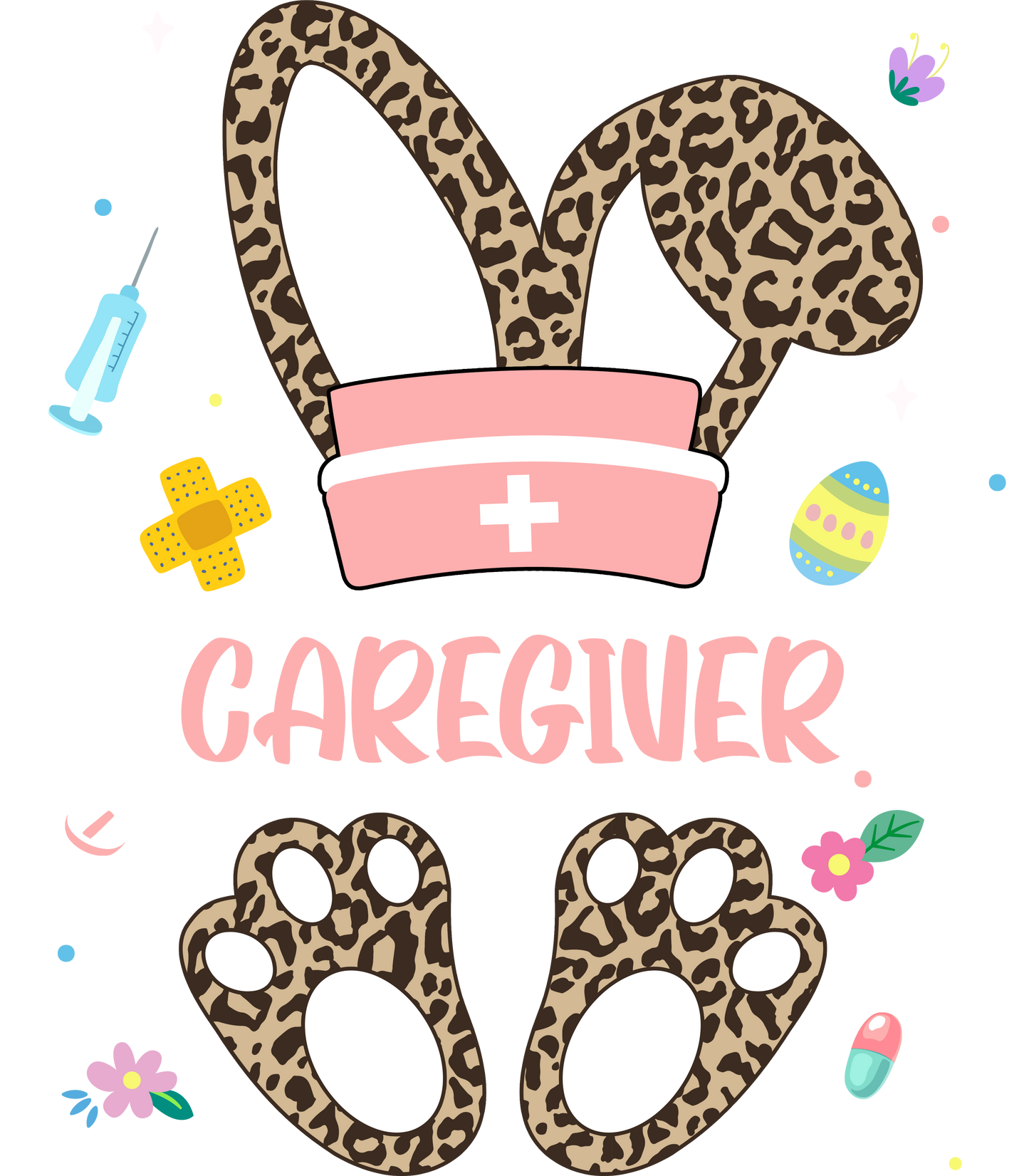 Leopard print Nursing Easter Bunny