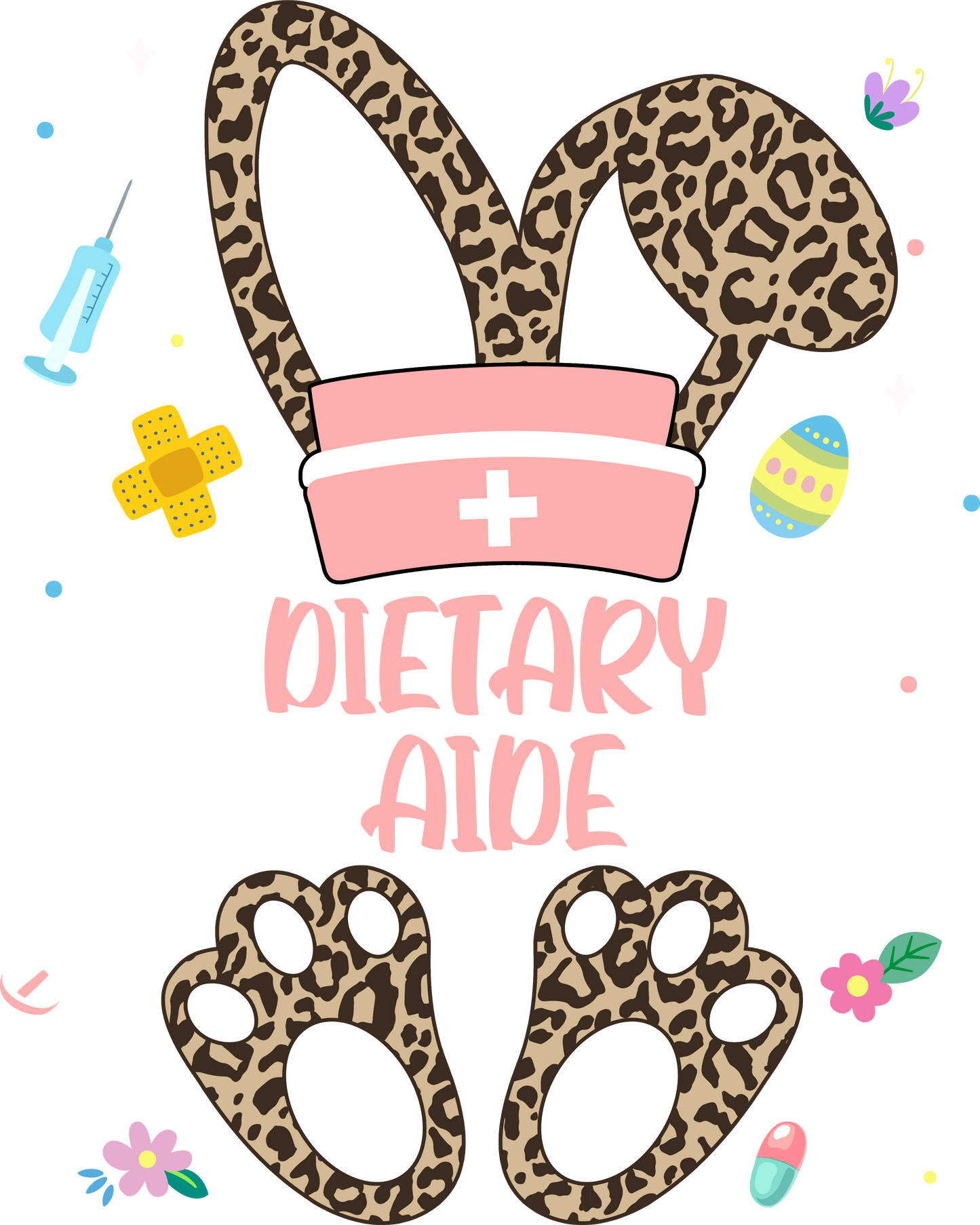 Leopard print Nursing Easter Bunny