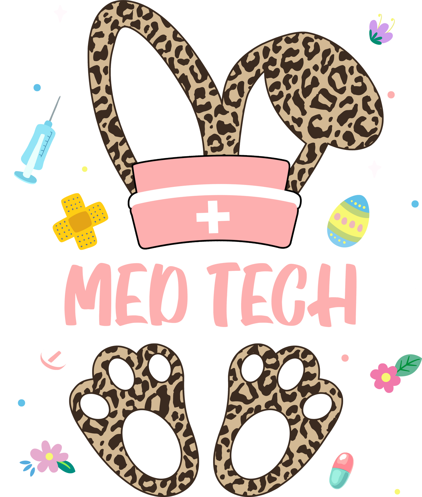 Leopard print Nursing Easter Bunny