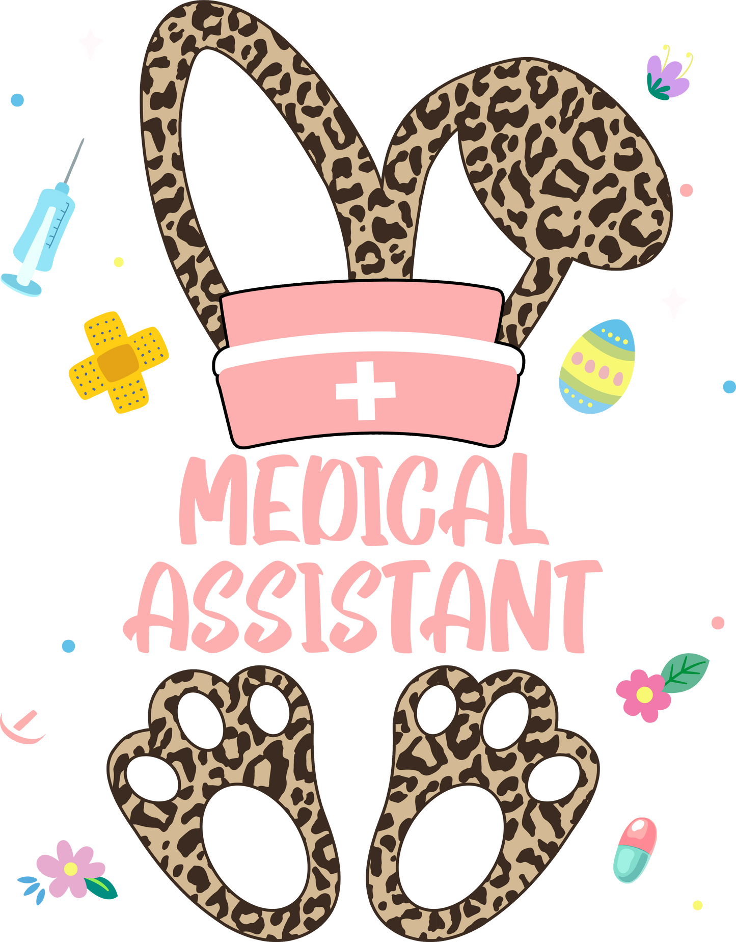 Leopard print Nursing Easter Bunny