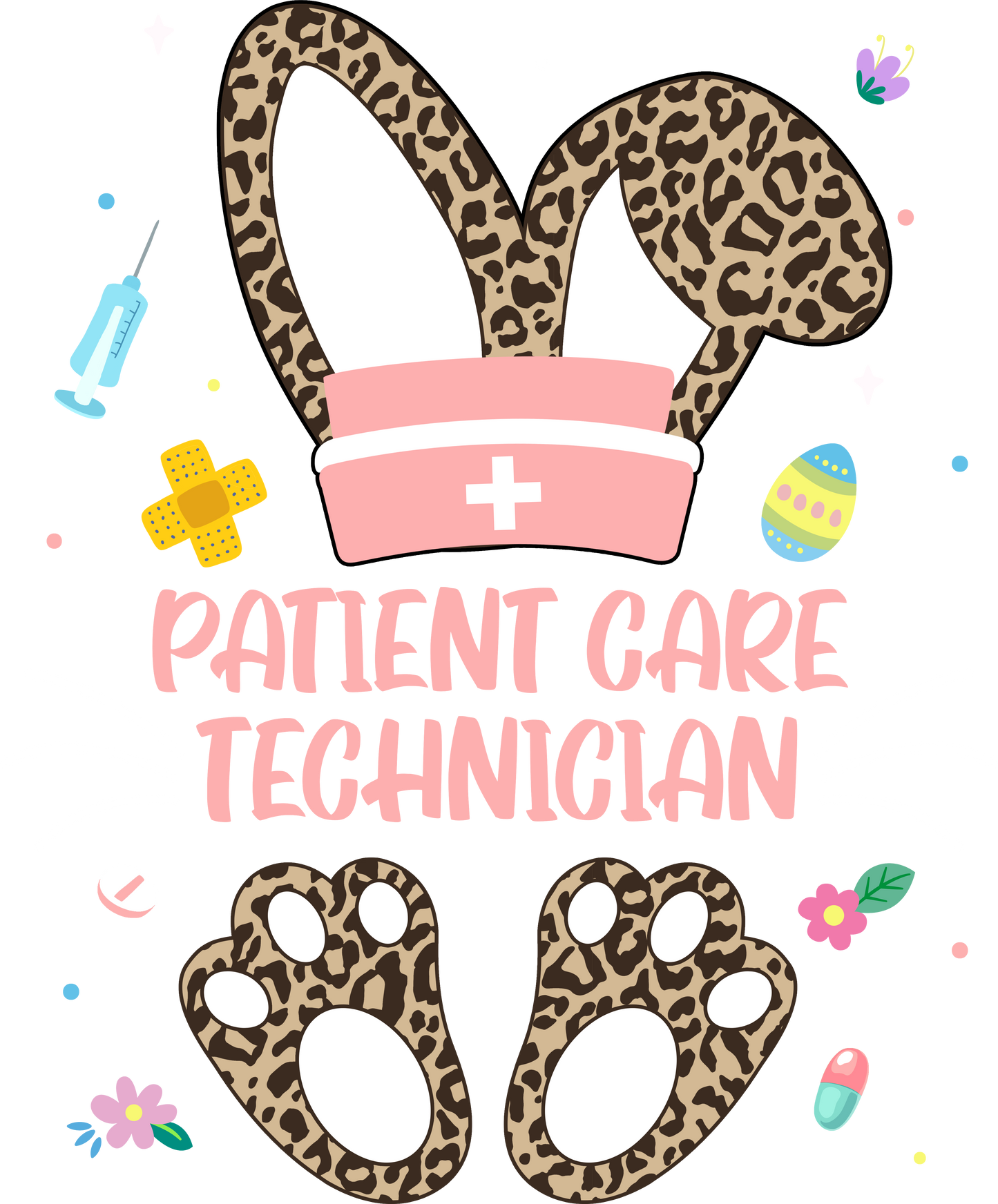 Leopard print Nursing Easter Bunny