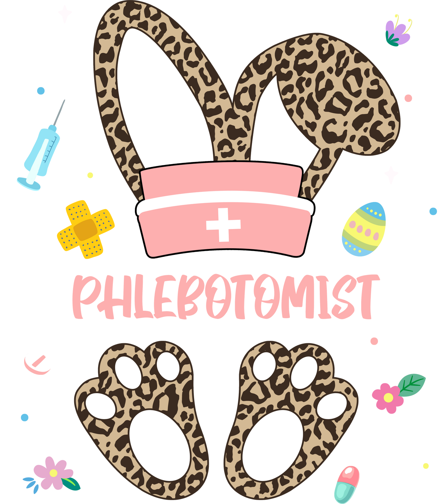 Leopard print Nursing Easter Bunny