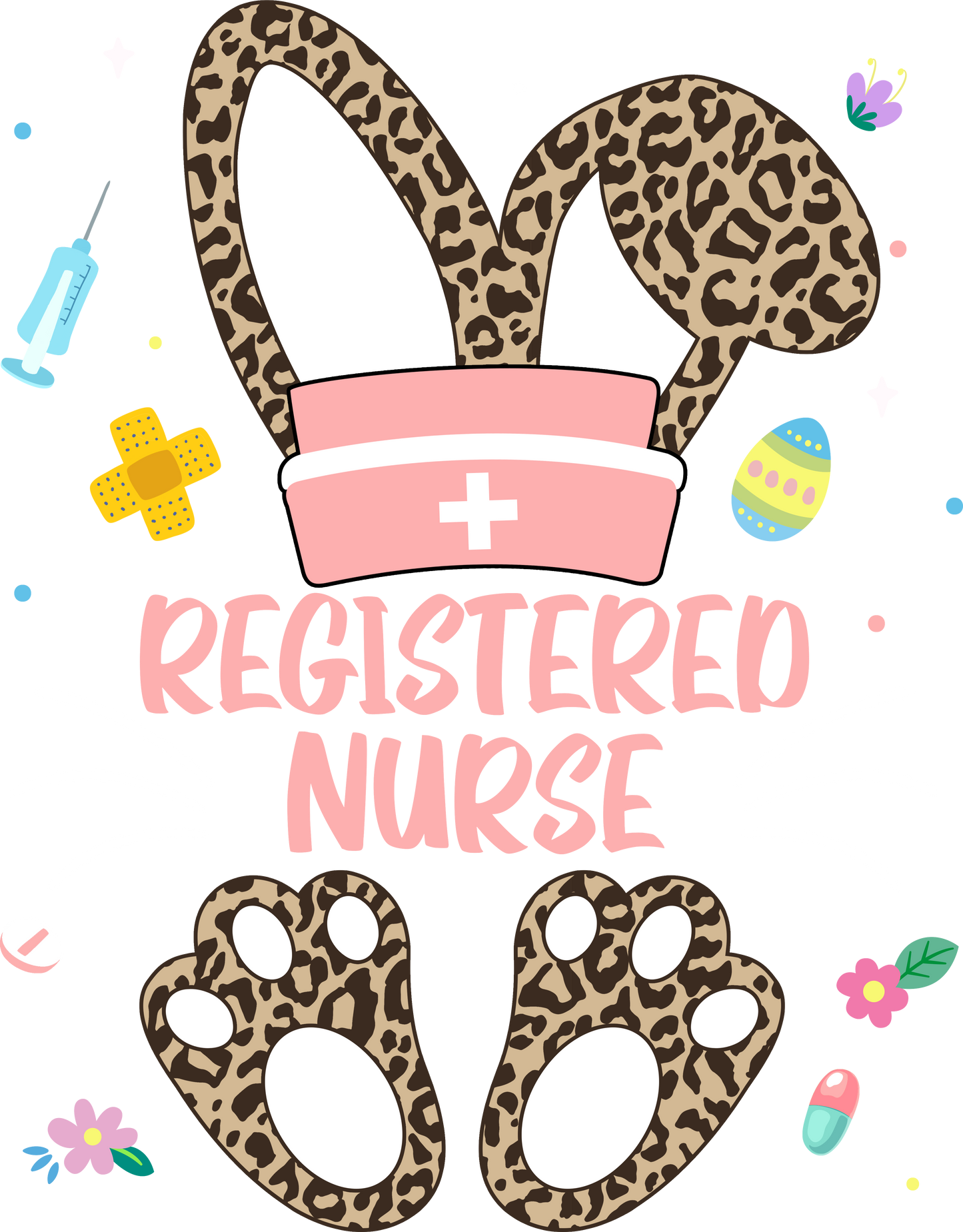 Leopard print Nursing Easter Bunny