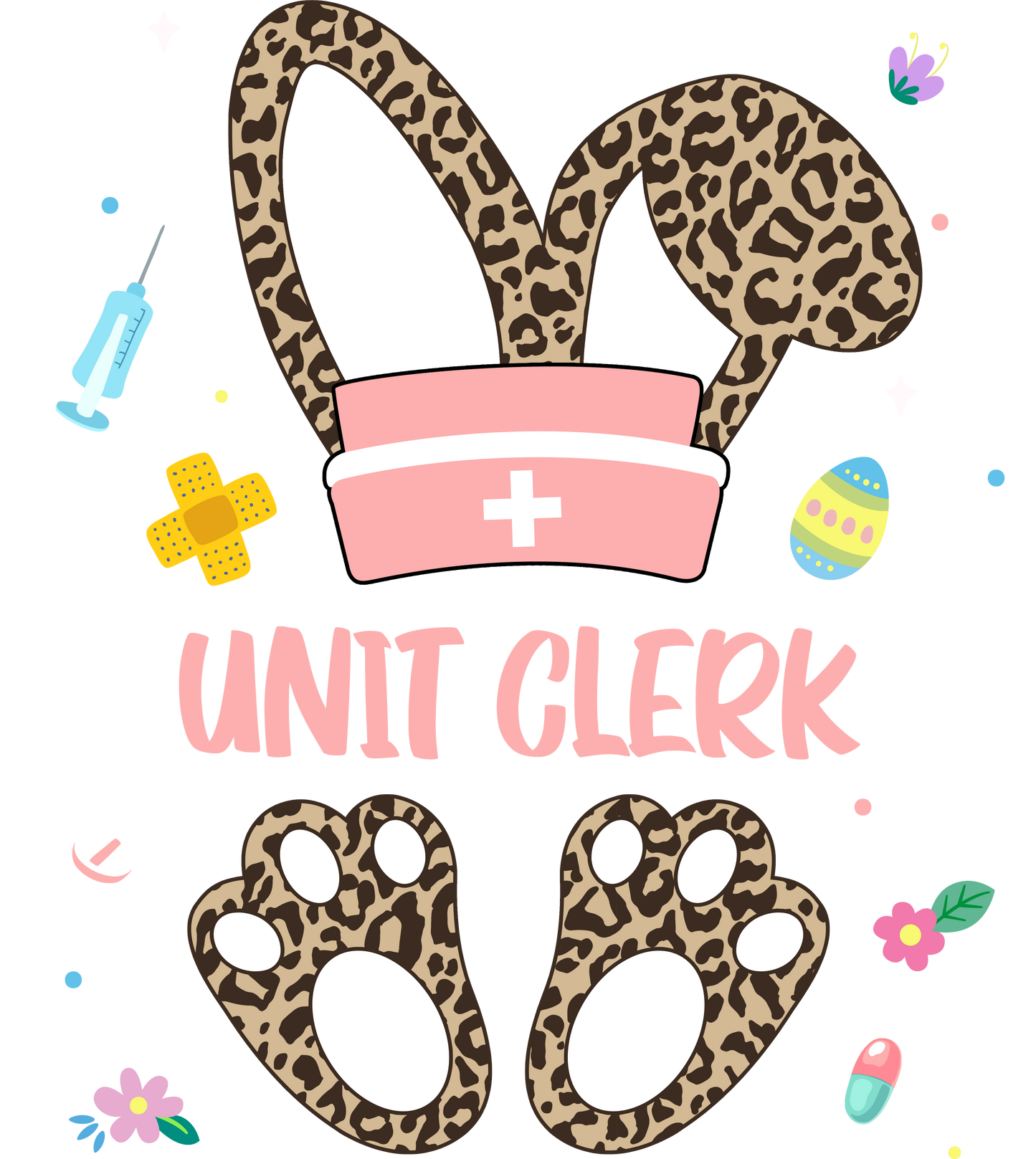 Leopard print Nursing Easter Bunny