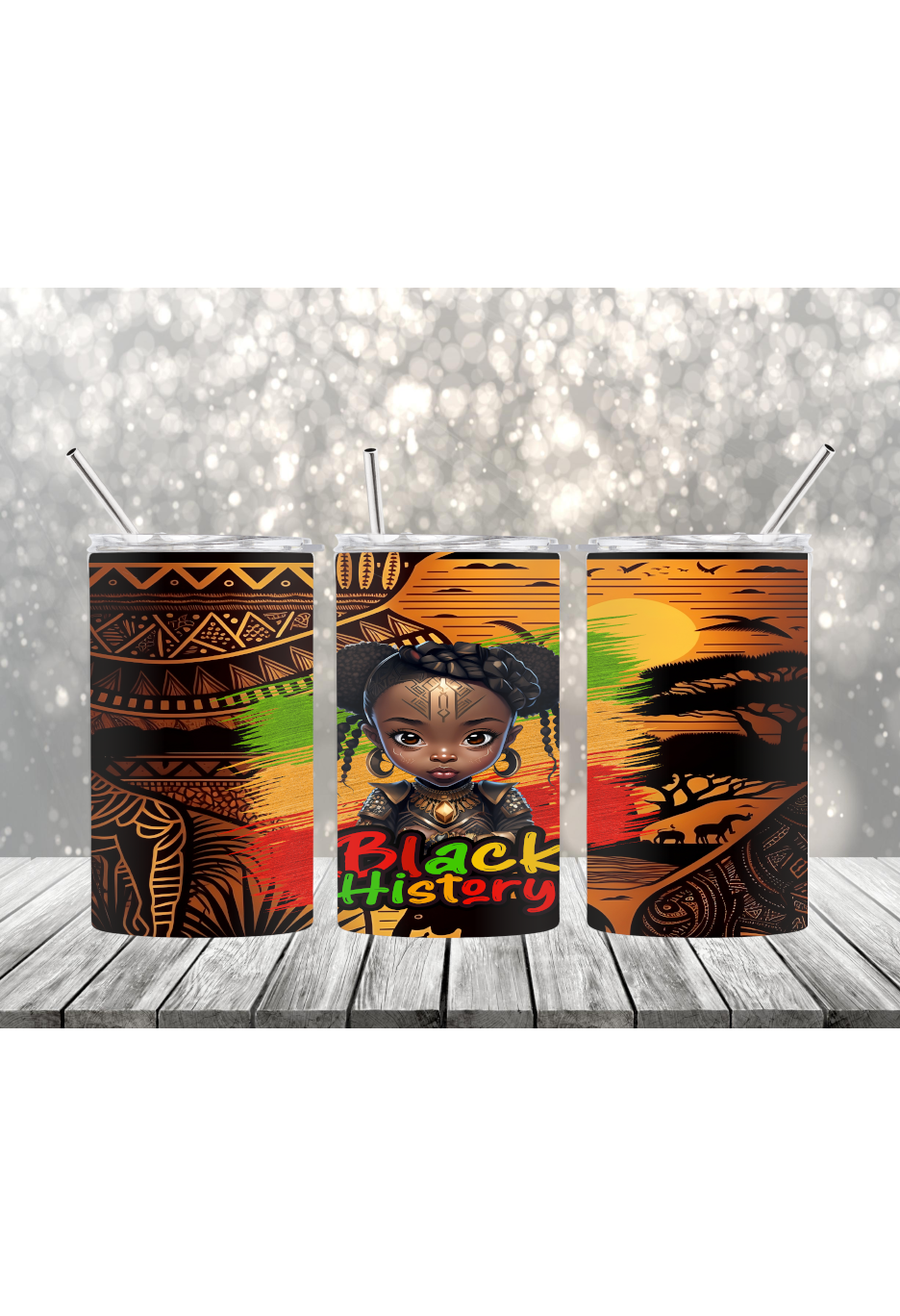 Black History Girl Tumbler-2