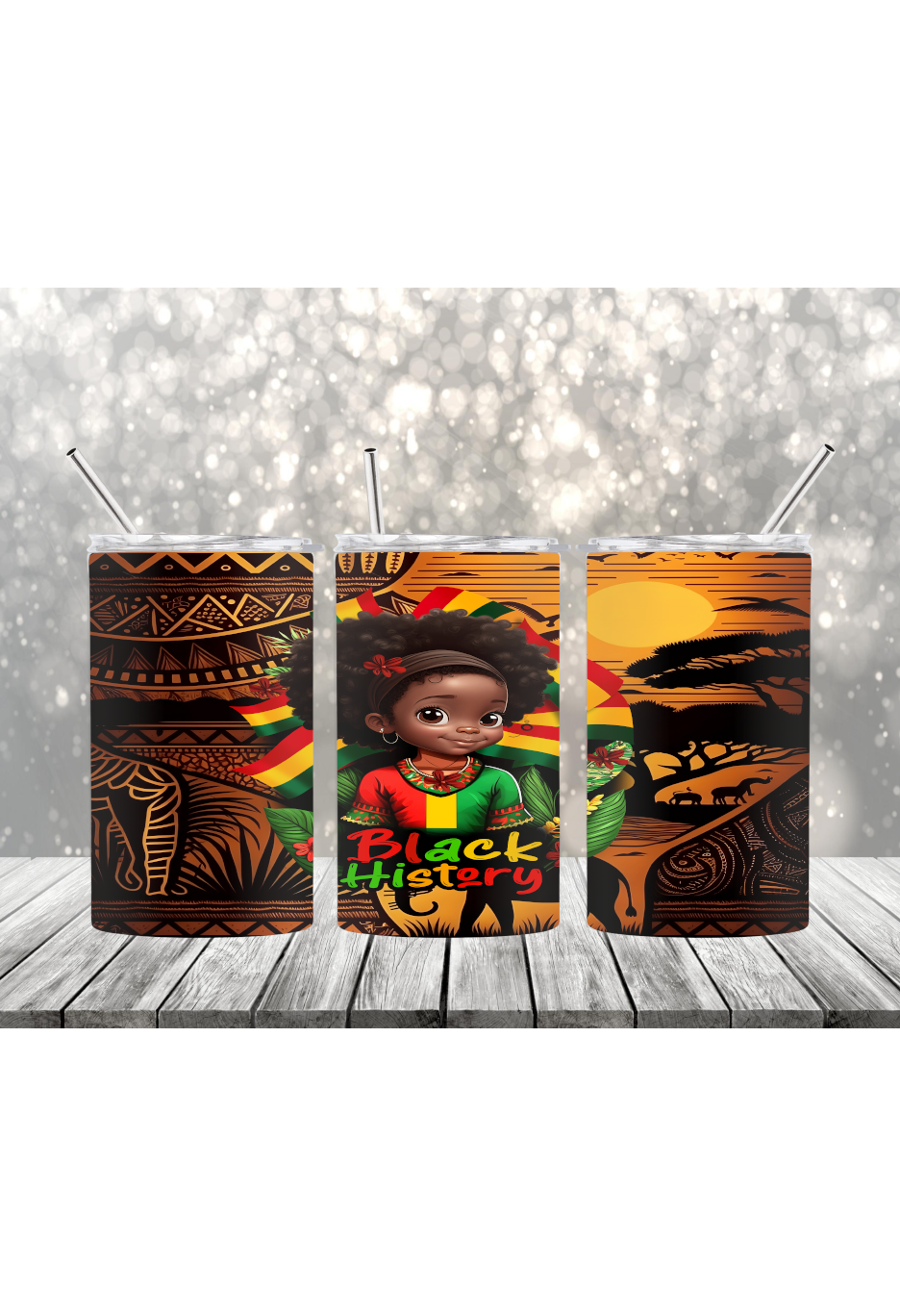 Black History Girl Tumbler-3