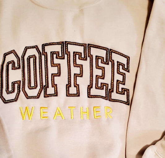 COFFEE WEATHER EMBROIDERY