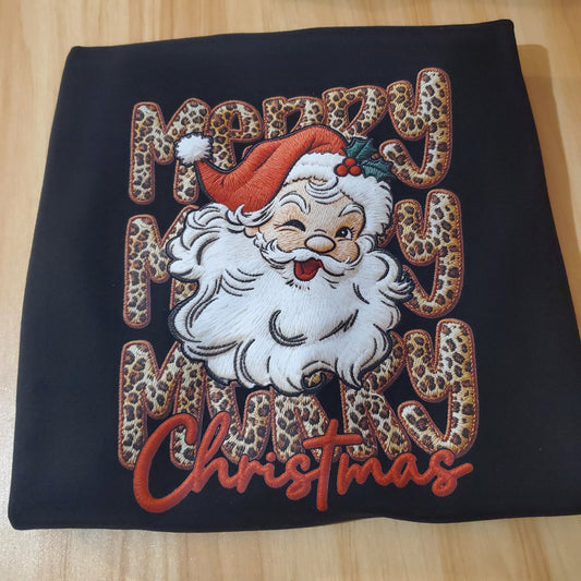LEOPARD MERRY CHRISTMAS SANTA