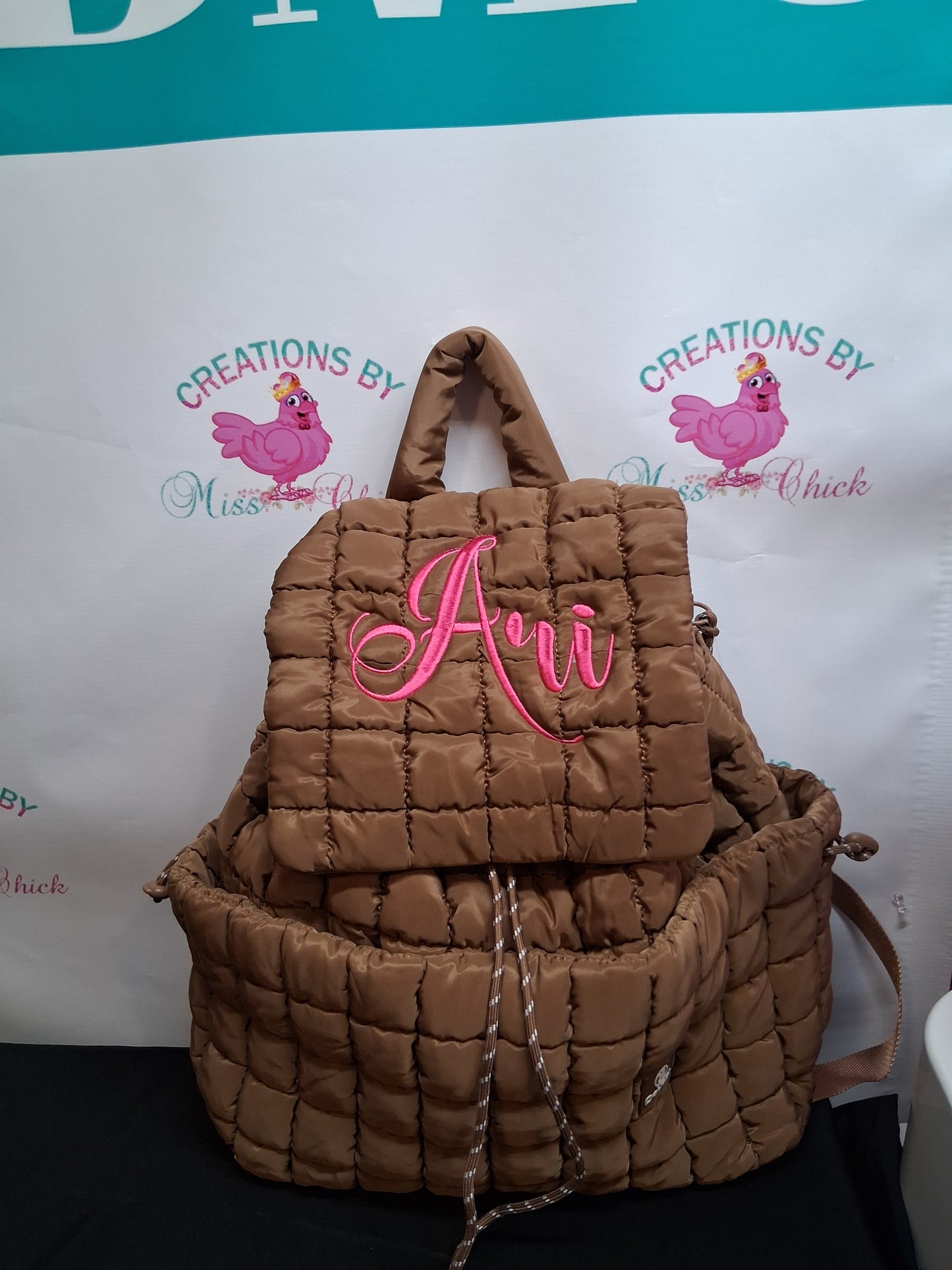 Embroidered Quilted Backpacks