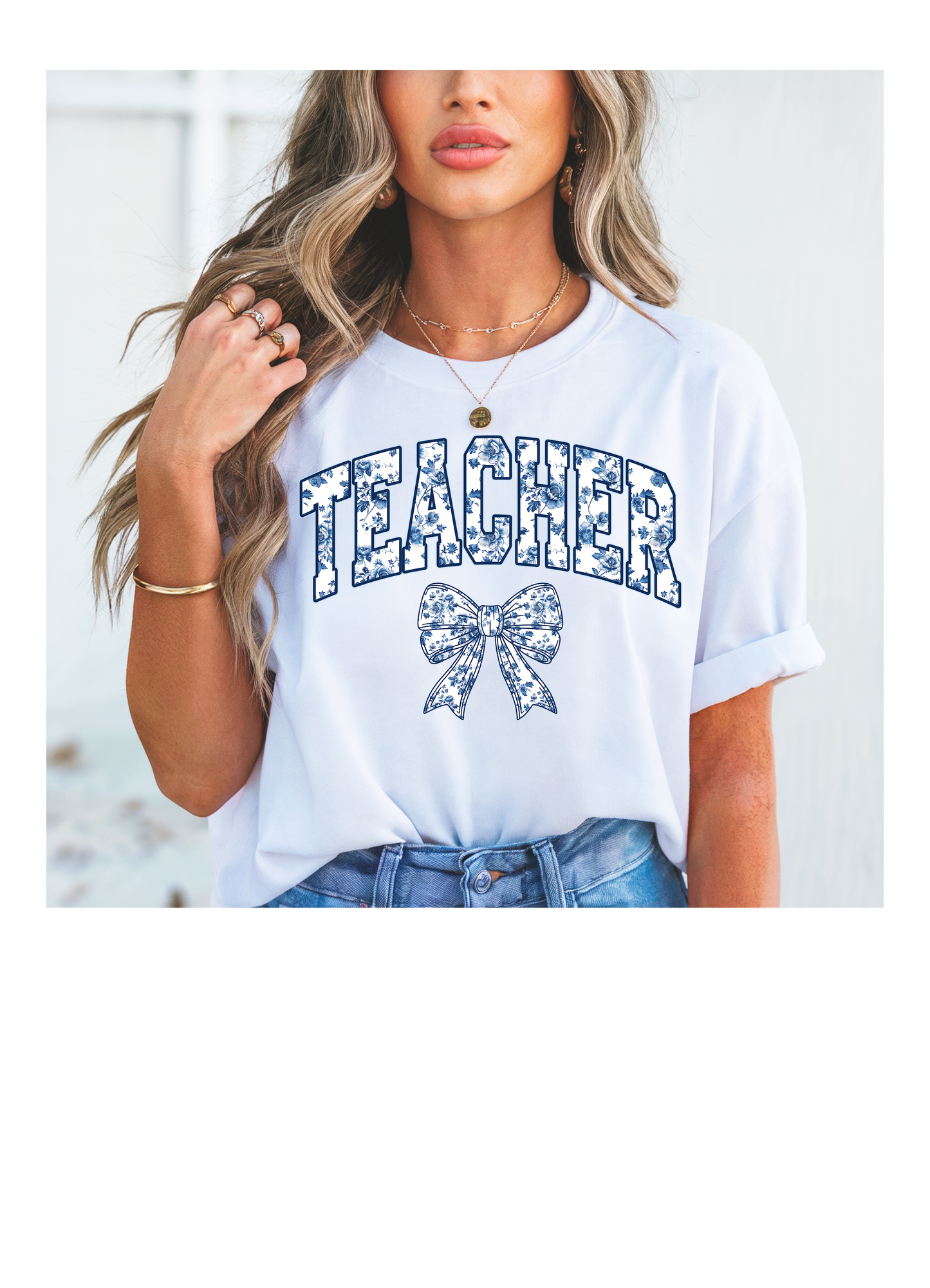 TEACHER Floral Coquette design