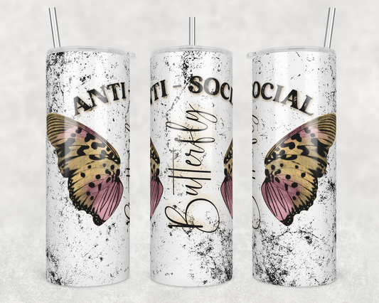 Anti Social Butterfly Tumbler